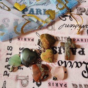 3 Large & 3 Small Hearts and 1 Cross